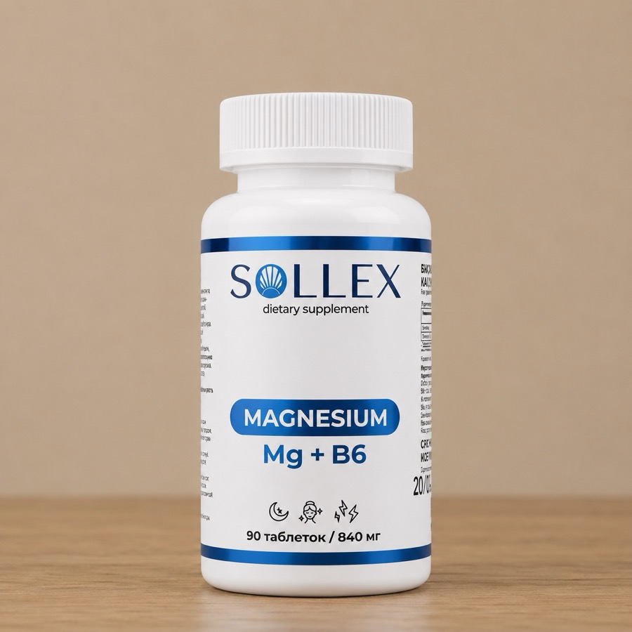 SOLLEX Magnesium B6 — магний B6 90 таблеток